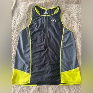 TYR Men's Black Lime Competitor Tri Tank Sz  XL  Brand